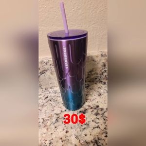 Starbucks Venti purple mermaid scales. Stainless steel tumbler